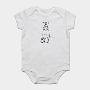 Inhale Exhale Shih Tzu Baby Bodysuit